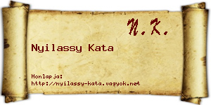 Nyilassy Kata névjegykártya